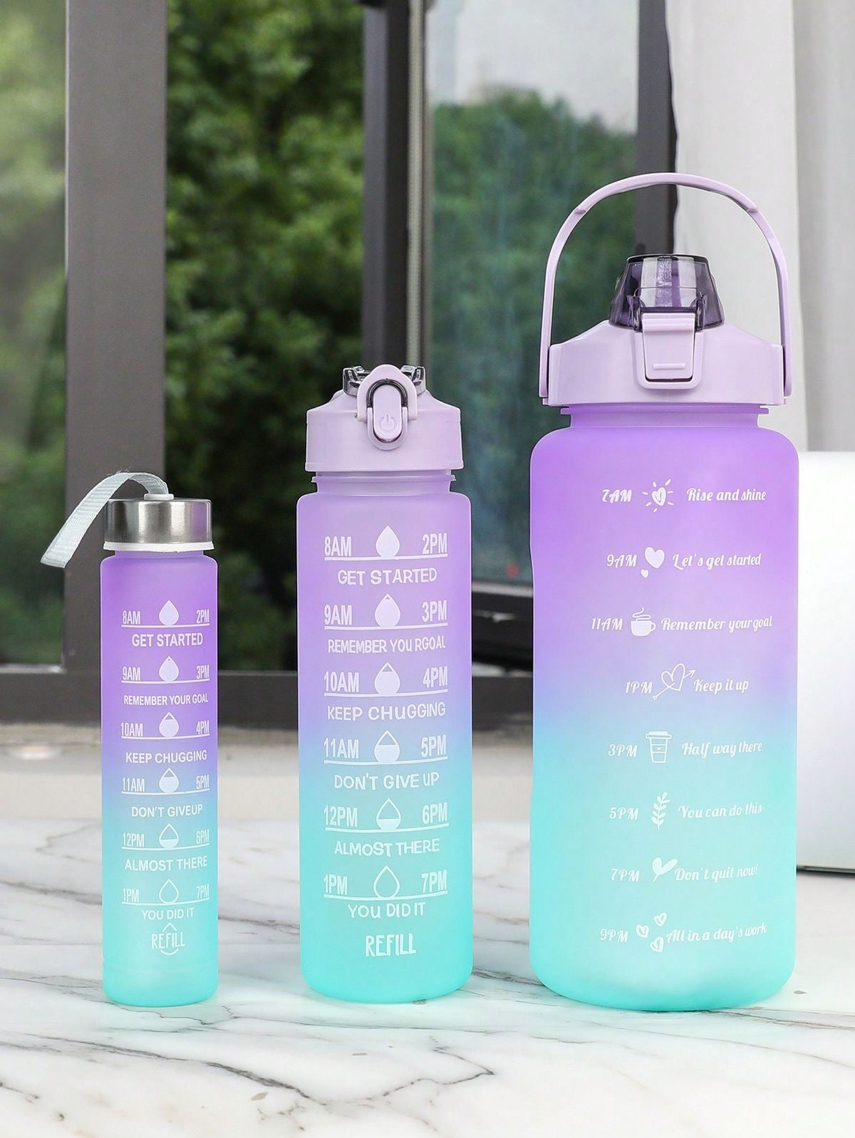 3 Pcs MOTIVATIONAL WATER BOTTLE