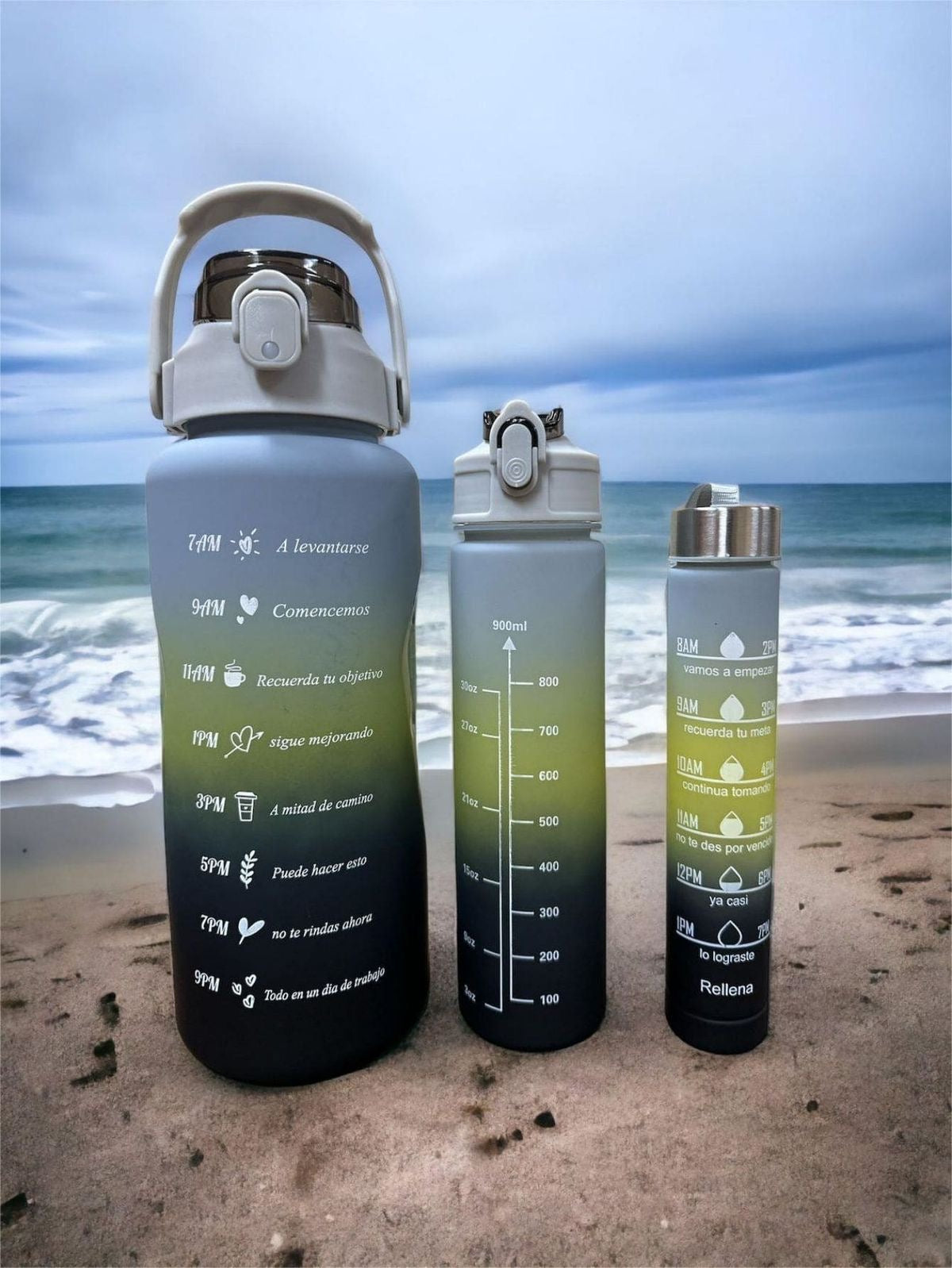 3 Pcs MOTIVATIONAL WATER BOTTLE