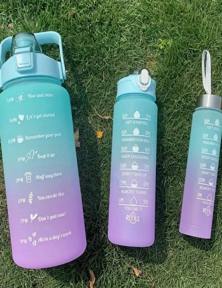 3 Pcs MOTIVATIONAL WATER BOTTLE