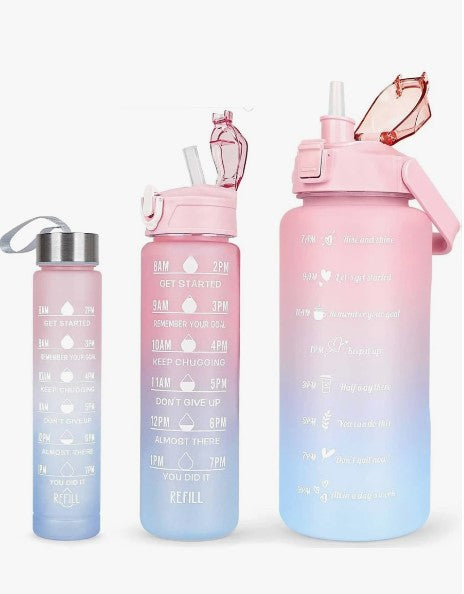 3 Pcs MOTIVATIONAL WATER BOTTLE