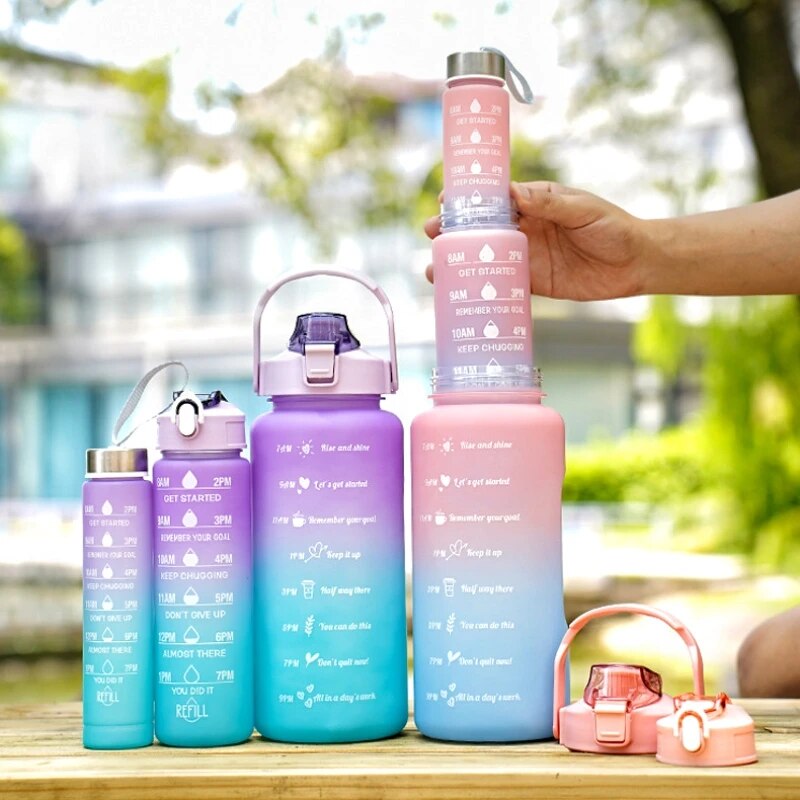 3 Pcs MOTIVATIONAL WATER BOTTLE